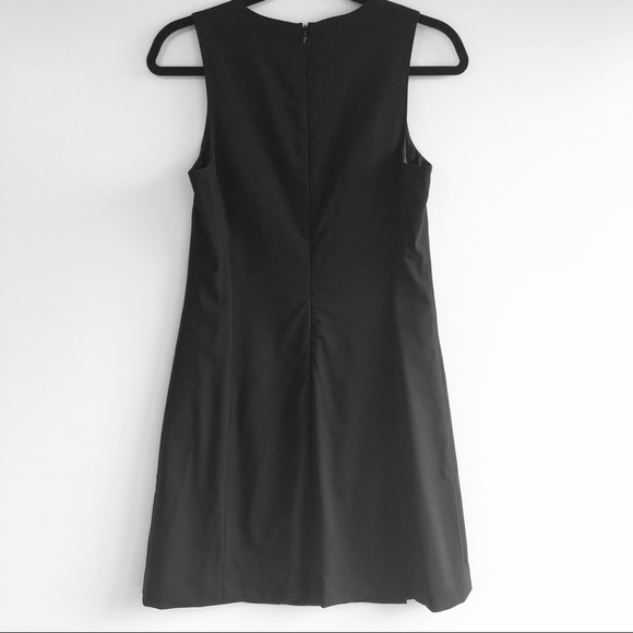 Theory Pleated Front Sleeveless Black Dress - Picture 9 of 9